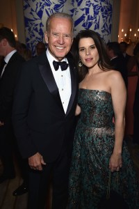 Joe Biden and Neve Campbell