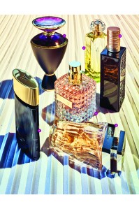 Azzedine Alaïa Alaïa Paris, Beauté Prestige International (3); Hermès Le Jardin de Monsieur Li, Beauté Prestige International (2); La Panthère Eau de Parfum Légère, Cartier (6); Le Gemme Collection — Ashlemah, Bulgari (1); Noir Pour Femme, Tom Ford Beauty (5); Valentino Donna, Puig (4).