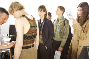 Backstage at Dries Van Noten Men's Spring 2017