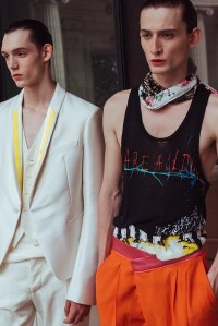 Backstage at Haider Ackermann Men's Spring 2017