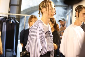 Backstage at Juun.J Men's Spring 2017