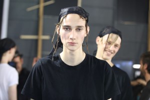Backstage at Juun.J Men's Spring 2017