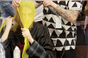 Backstage at Sacai Men's Spring 2017