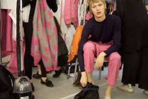 Backstage at Sacai Men's Spring 2017