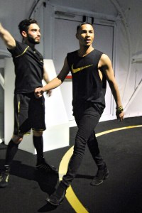 Olivier Rousteing takes a bow Balmain NikeLab