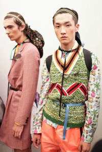 Backstage at Prada Men's Spring 2017