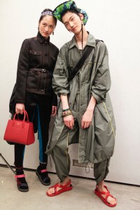 Backstage at Prada Men's Spring 2017