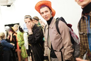 Backstage at Prada Men's Spring 2017