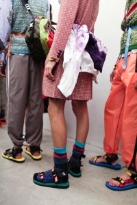 Backstage at Prada Men's Spring 2017