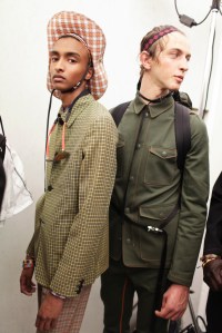 Backstage at Prada Men's Spring 2017