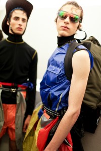 Backstage at Prada Men's Spring 2017