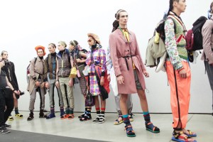Backstage at Prada Men's Spring 2017