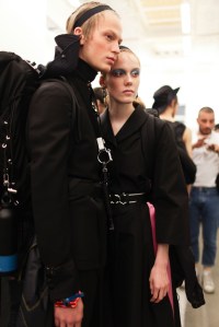 Backstage at Prada Men's Spring 2017