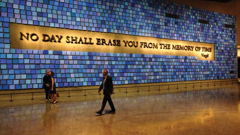 Each one of the deaths — and lives — represented by a blue square was singular, 2,983 someones loved and mourned for the individuals they were, yet connected to a larger world story. We all are.