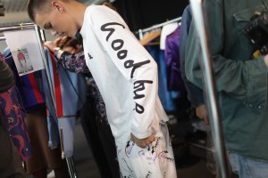Backstage at Bobby Abley Men's Spring 2017