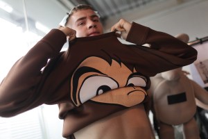 Backstage at Bobby Abley Men's Spring 2017