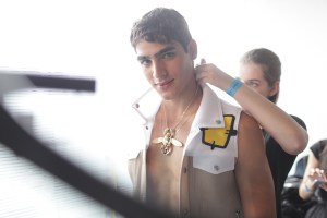 Backstage at Bobby Abley Men's Spring 2017