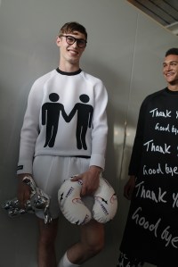 Backstage at Bobby Abley Men's Spring 2017