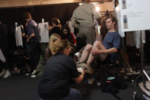 Backstage at E Tautz Men's Spring 2017