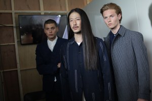Backstage at Oliver Spencer Men's Spring 2017