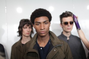 Backstage at Oliver Spencer Men's Spring 2017