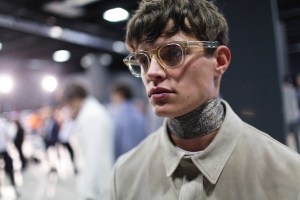 Backstage at Canali Men's Spring 2017