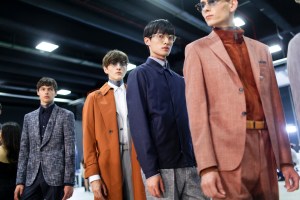 Backstage at Canali Men's Spring 2017