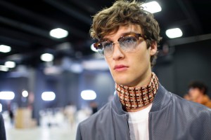 Backstage at Canali Men's Spring 2017