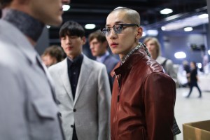 Backstage at Canali Men's Spring 2017