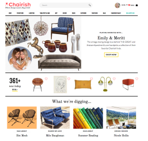 Emily Current and Meritt Elliott Chairish sale