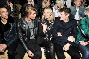 Jordan Barrett, Kate Moss and Nikolai von Bismarck