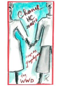 A sketch for the Chanel Couture Fall 2016 collection.