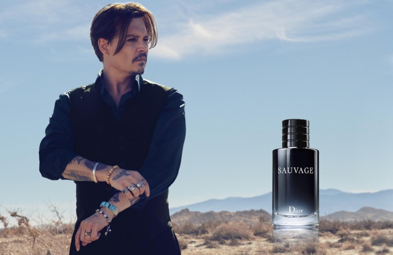 Johnny Depp in the Dior Sauvage campaign.