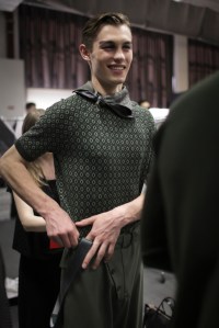 Backstage at Emporio Armani Men's Spring 2017