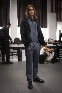 Backstage at Emporio Armani Men's Spring 2017