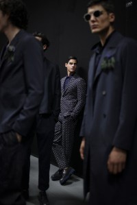 Backstage at Emporio Armani Men's Spring 2017