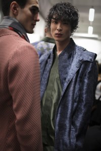 Backstage at Emporio Armani Men's Spring 2017