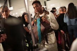 Backstage at Fendi Men's Spring 2017