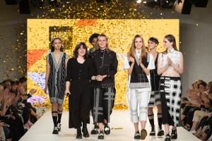 Hazel Symons and models wearing her graduate collection