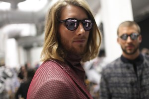 Backstage at Giorgio Armani Men's Spring 2017