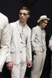 Backstage at Giorgio Armani Men's Spring 2017