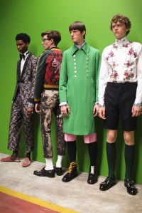 Backstage at Gucci Men's Spring 2017