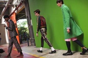 Backstage at Gucci Men's Spring 2017