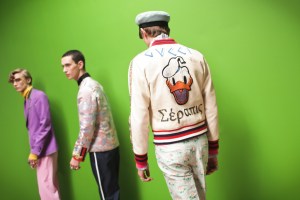 Backstage at Gucci Men's Spring 2017