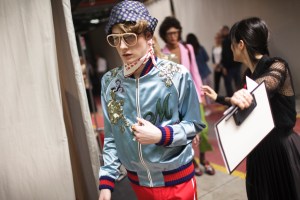 Backstage at Gucci Men's Spring 2017
