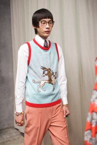 Backstage at Gucci Men's Spring 2017