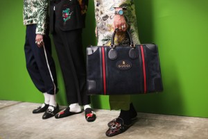 Backstage at Gucci Men's Spring 2017