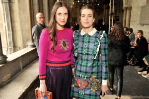 Tatiana Casiraghi and Charlotte Casiraghi Front row at Gucci Cruise 2017