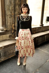 Rila Fukushima Front row at Gucci Cruise 2017