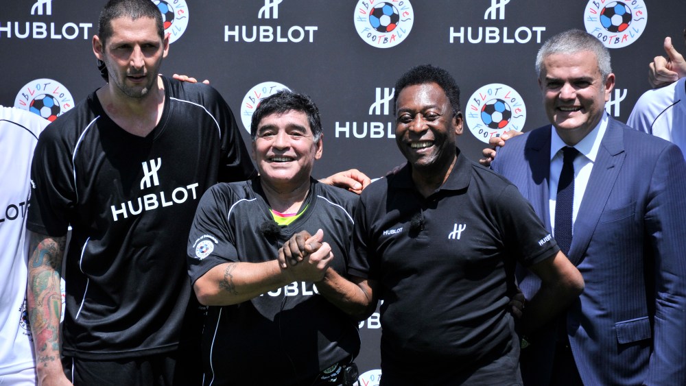 Marco Materazzi, Diego Maradona, Pélé and Ricardo Guadalupe Hublot